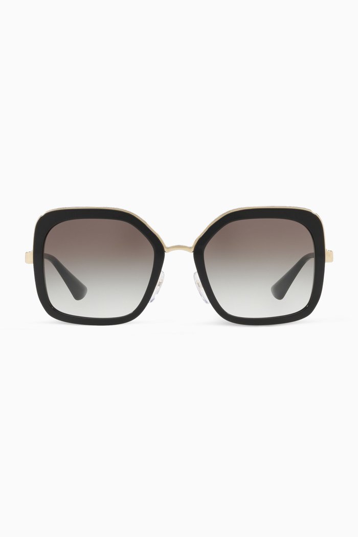 

Square Sunglasses in Metal, Black