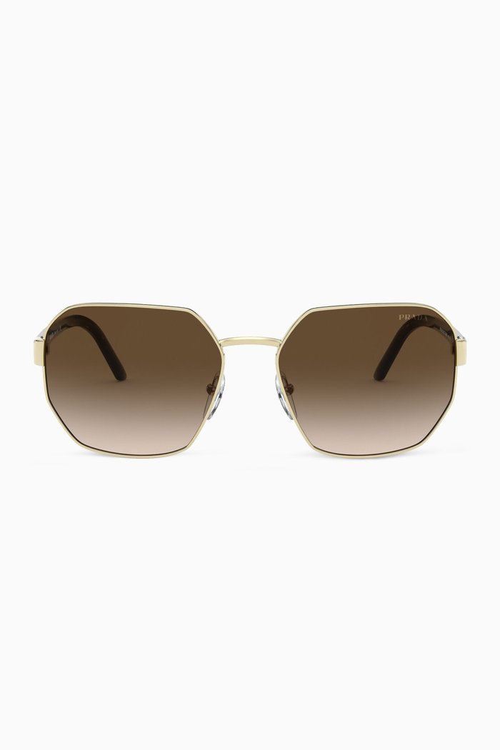 

Irregular Sunglasses in Metal, Brown