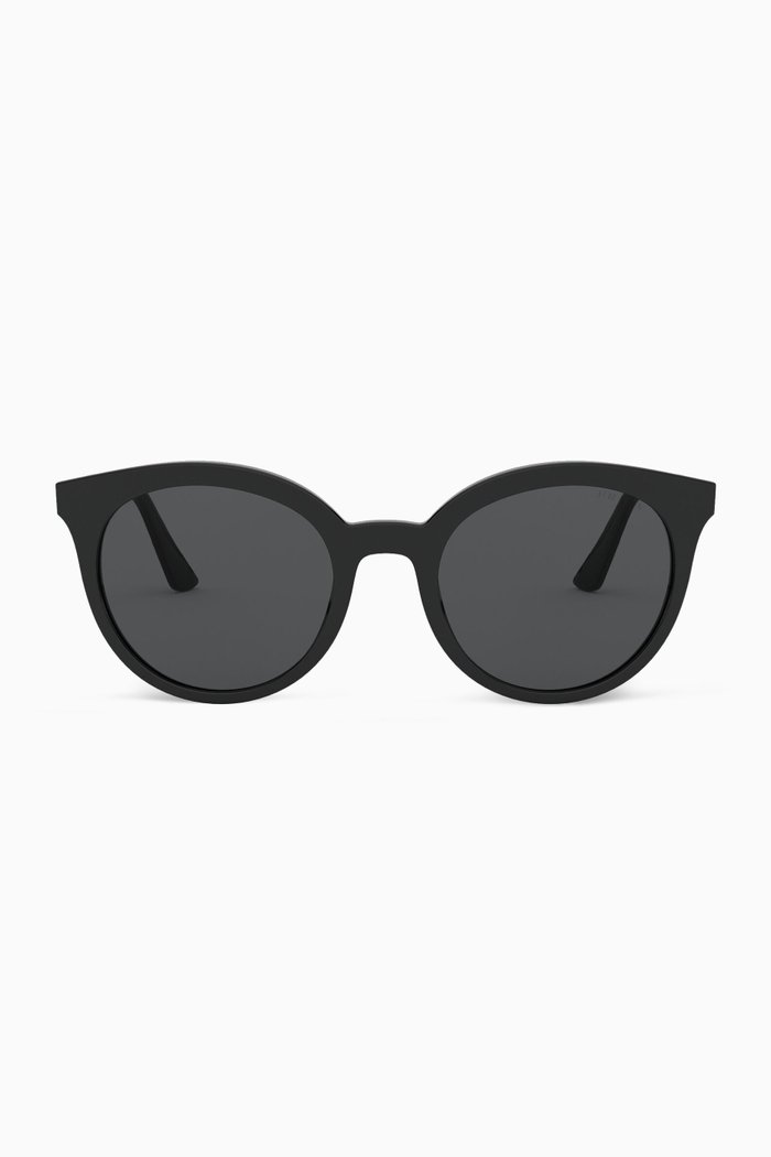 

Round Sunglasses in Acetate, Black