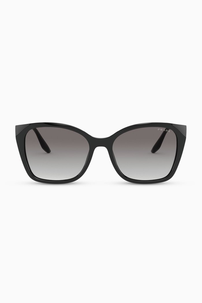

Cat-Eye Sunglasses in Acetate, Black