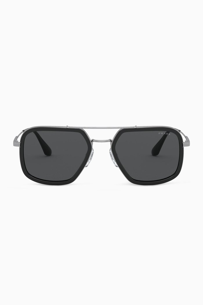 

Square Sunglasses in Metal, Black