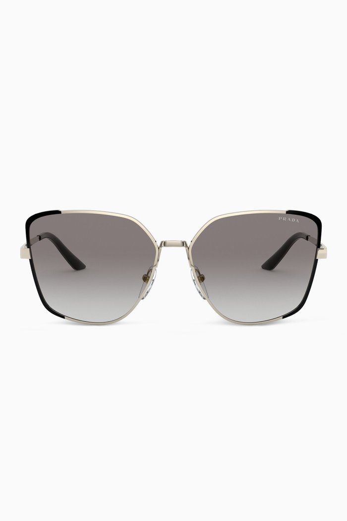 

Irregular Sunglasses in Metal, Black