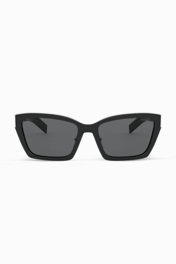 

Cat-Eye Sunglasses in Acetate, Black