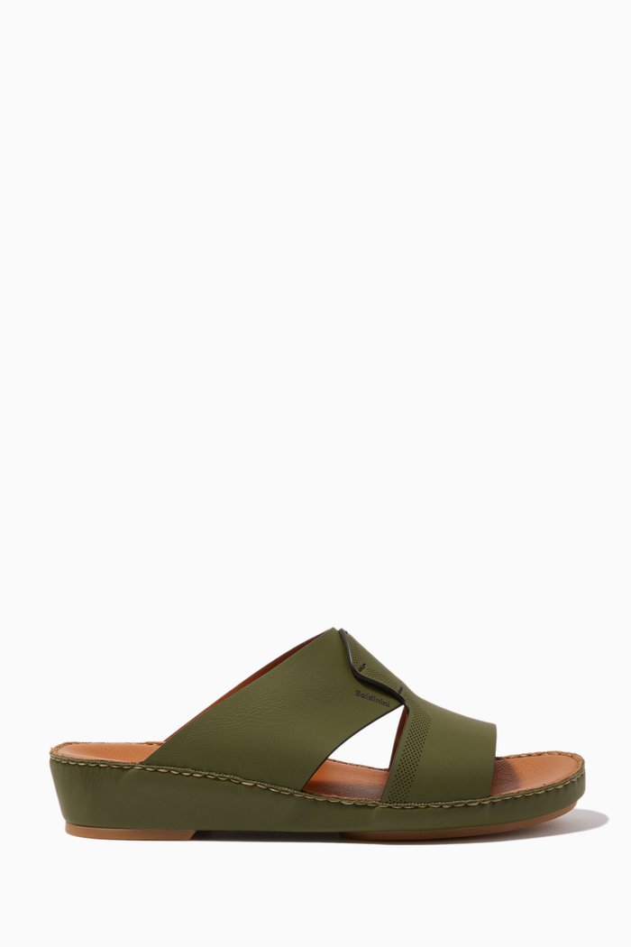 

Arabic Sandals in Leather, Green