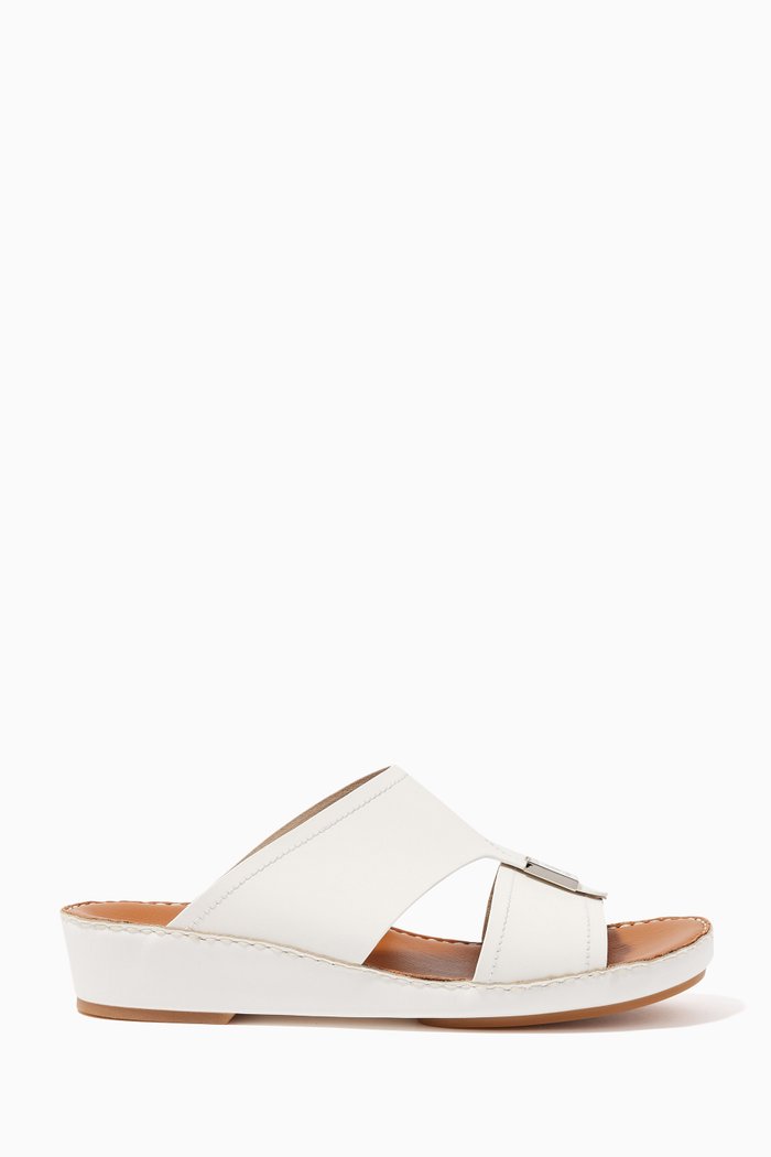 

Arabic Sandals in Leather, White