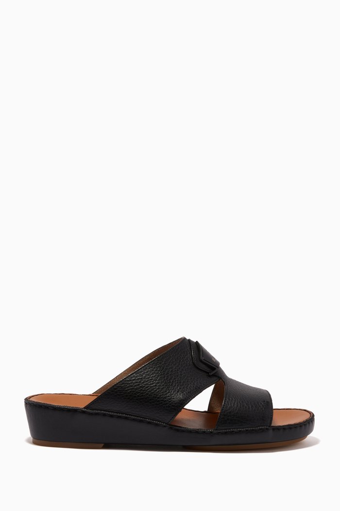 

Arabic Sandals in Leather, Black