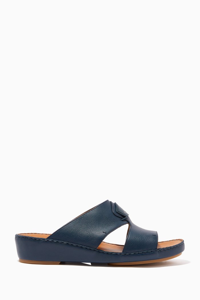 

Arabic Sandals in Leather, Blue