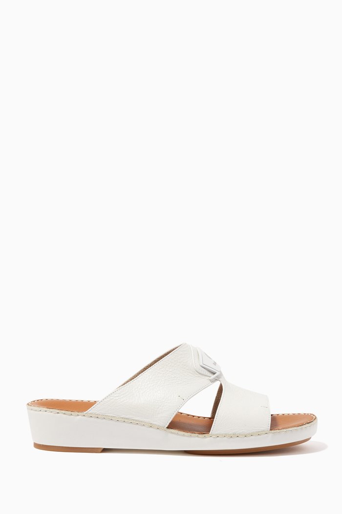 

Arabic Sandals in Leather, White