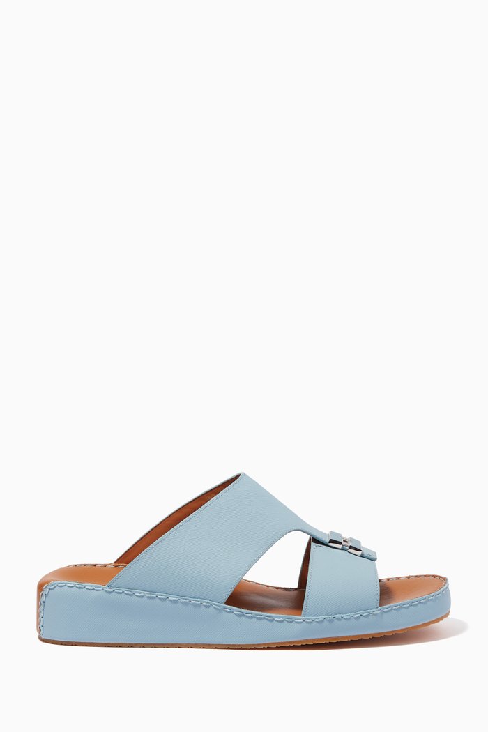 

Arabic Sandals in Leather, Blue