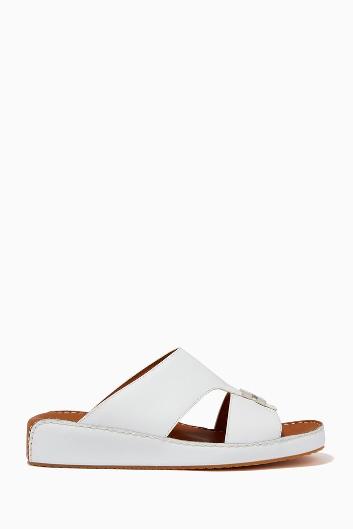 

Arabic Sandals in Leather, White