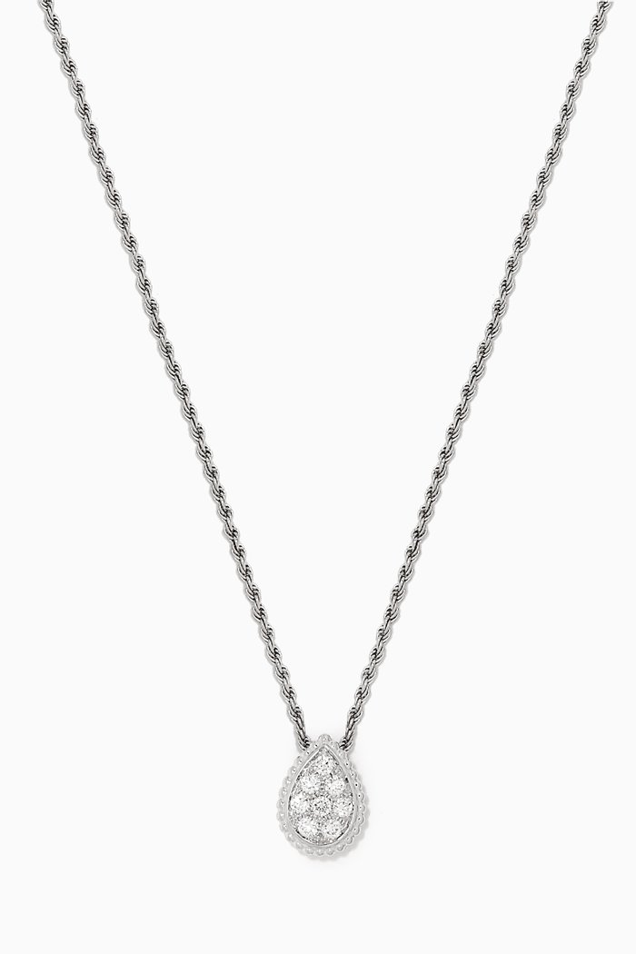

Serpent Bohème S Motif Diamond Pendant in 18kt White Gold, Silver