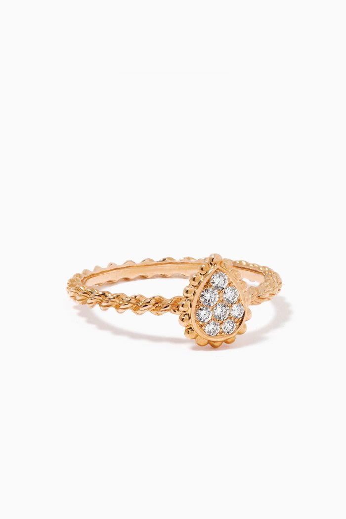 

Serpent Bohème XS Motif Diamond Ring in 18kt Rose Gold