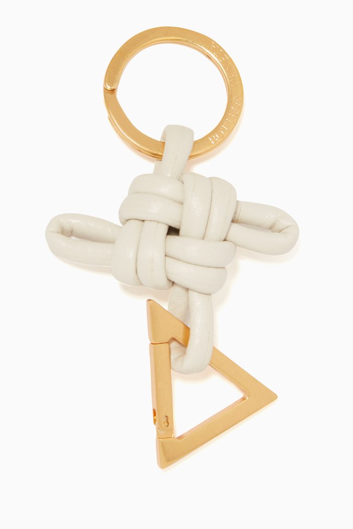 

Knotted Key Ring in Nappa, White