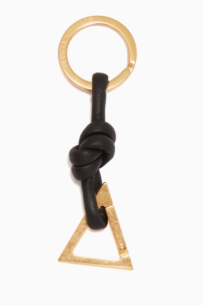 

Knotted Key Ring in Nappa, Black