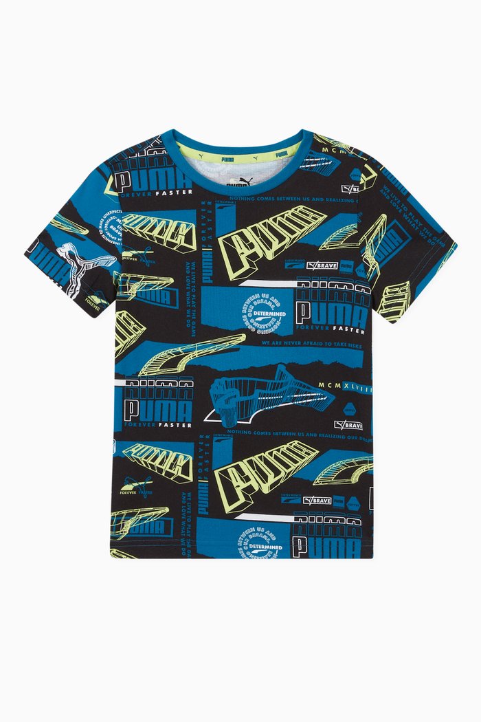 

Alpha AOP Print Jersey T-Shirt, Blue