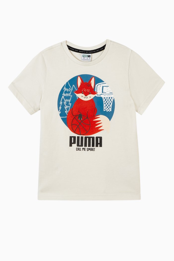 

Animals Suede Graphic T-Shirt, Grey