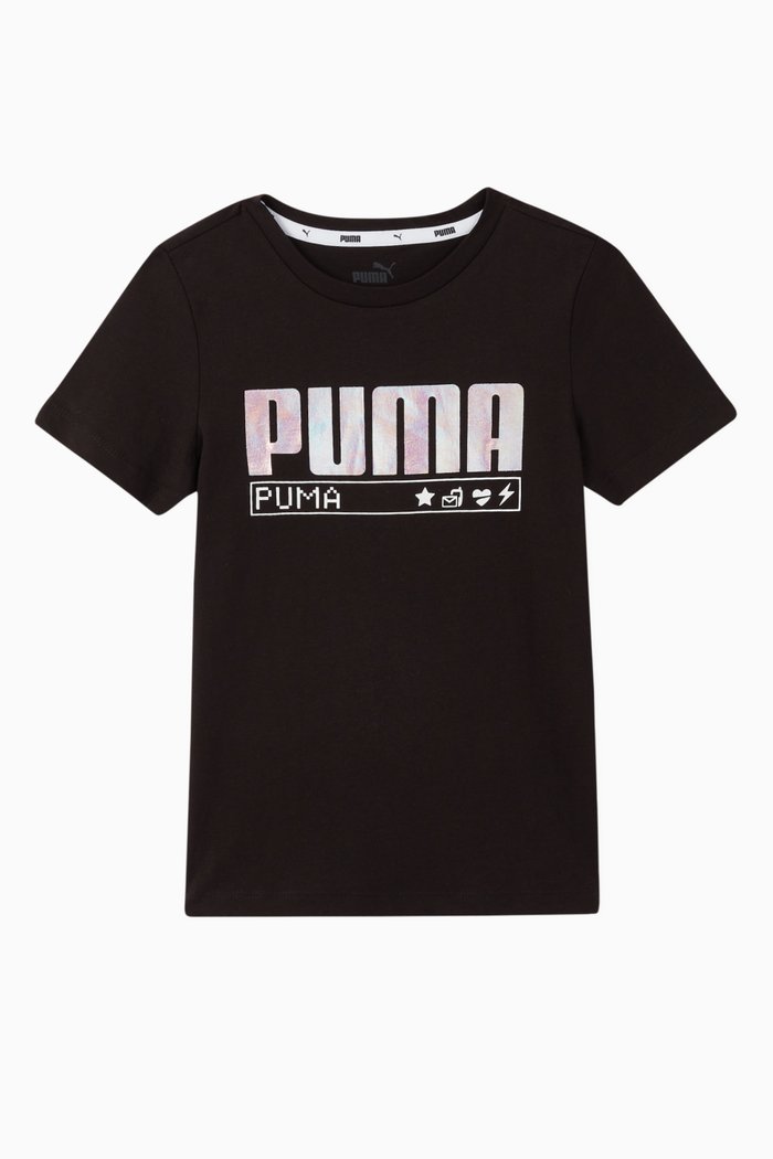 

Alpha Graphic Cotton T-Shirt, Black
