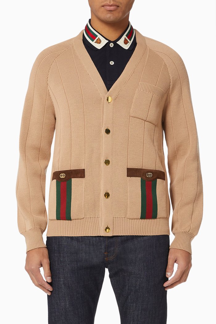 

Web Wool Cardigan, Neutral