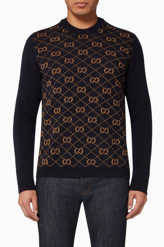

GG Wool Sweater, Blue