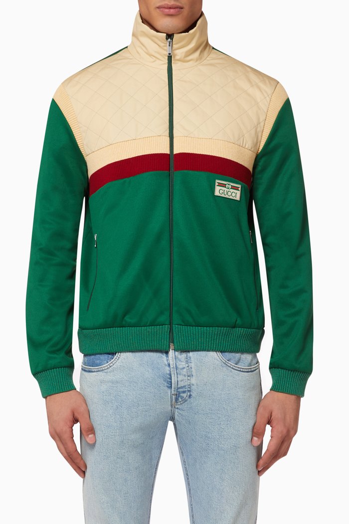 

Technical Jersey Zip-Up Jacket, Grey
