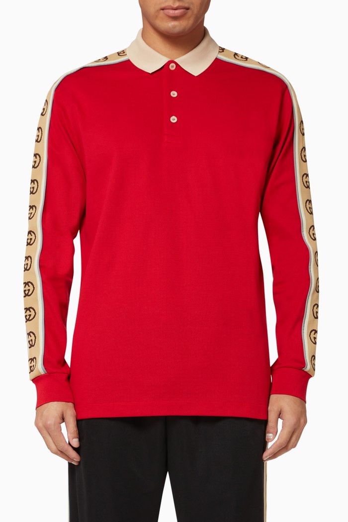 

GG Band Polo T-Shirt, Red