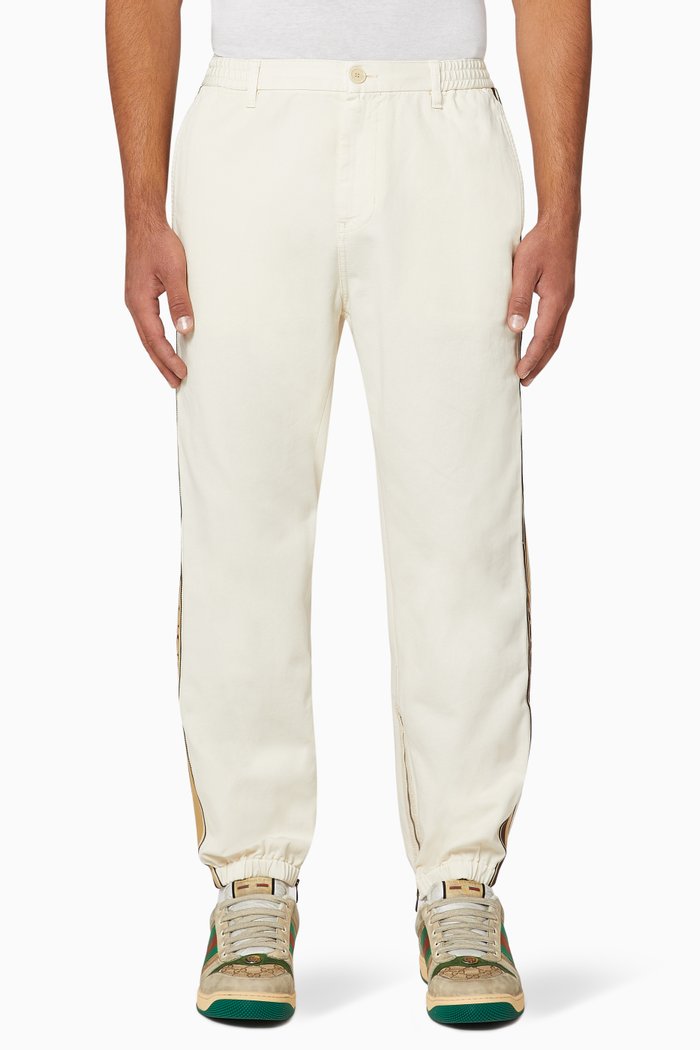 

Sideband Logo Cotton Pants, White