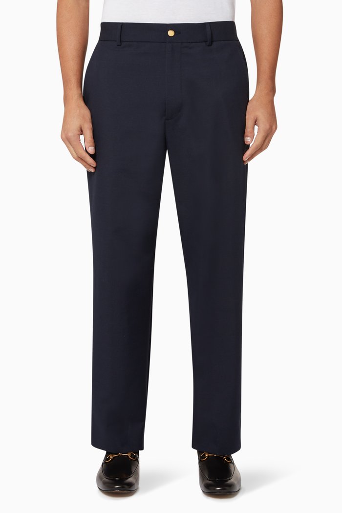 

Wool Mohair Pants, Blue