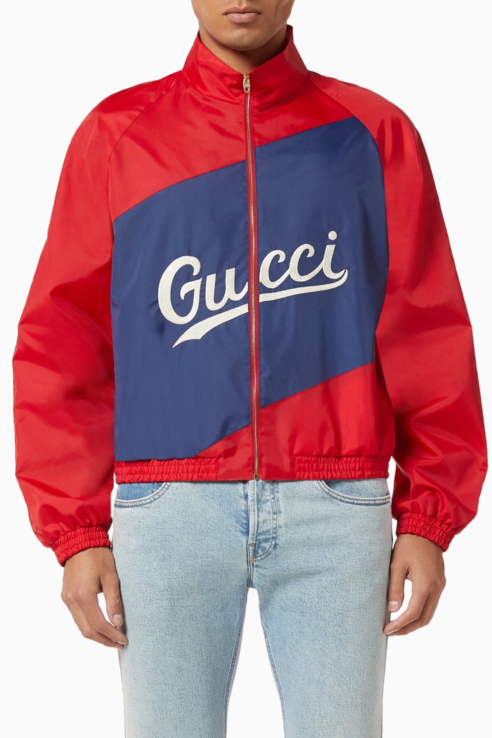 

Gucci Script Nylon Jacket, White