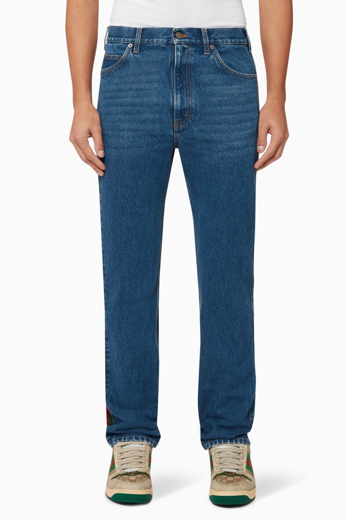 Marble Washed Jeans, Blue