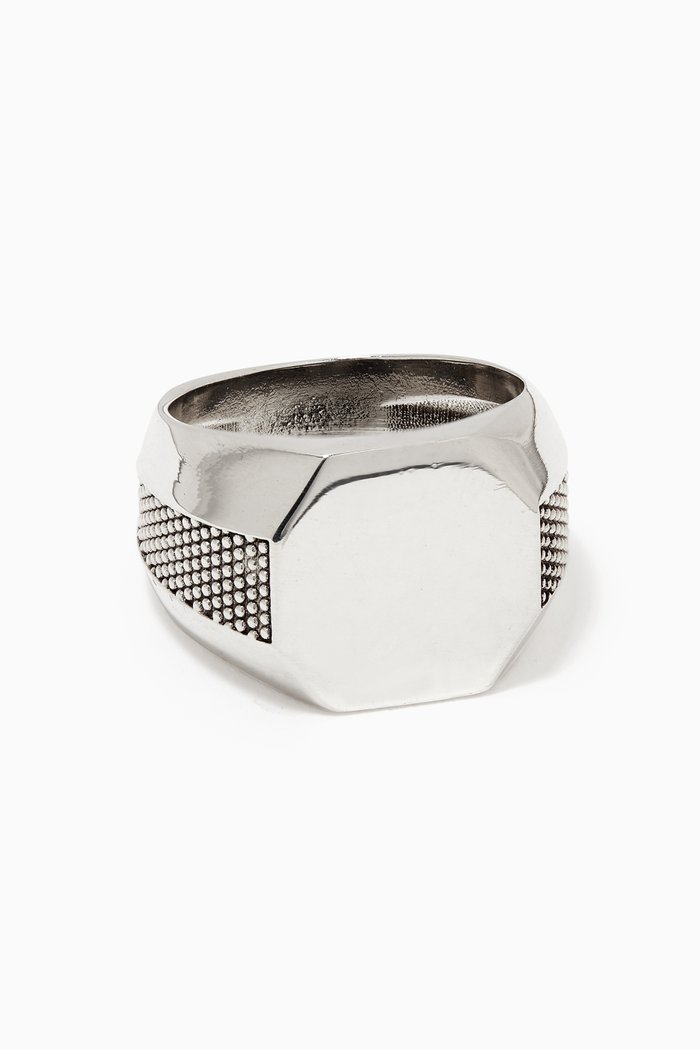 

Octagon Signet Ring in Sterling Silver