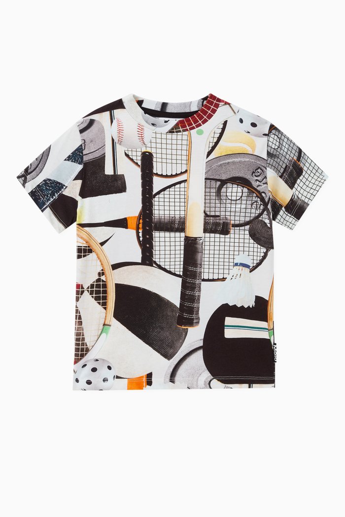 

Road Sports Gear Print Organic Cotton T-Shirt, Grey