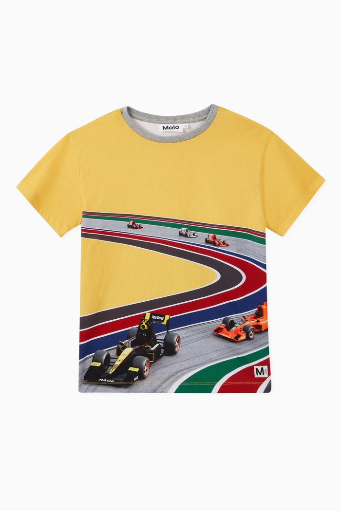 

Raveno Print Organic Cotton T-Shirt, Yellow