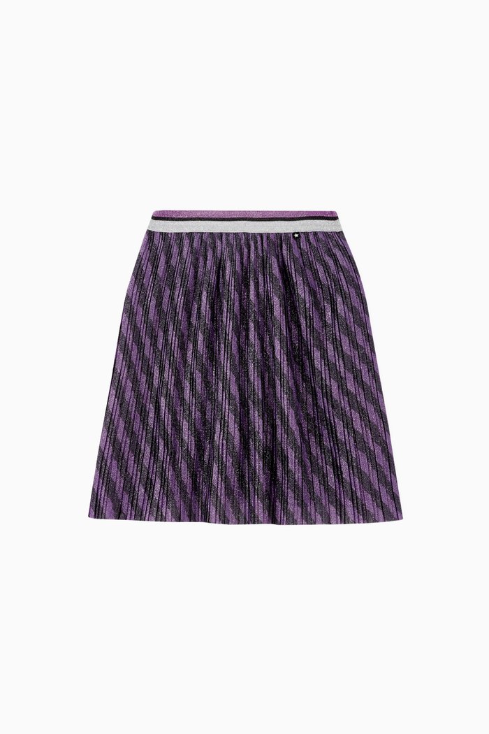 

Bailini Manga Striped Glittery Skirt, Purple