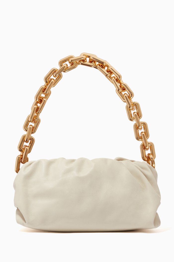 

The Chain Pouch in Calfskin, White