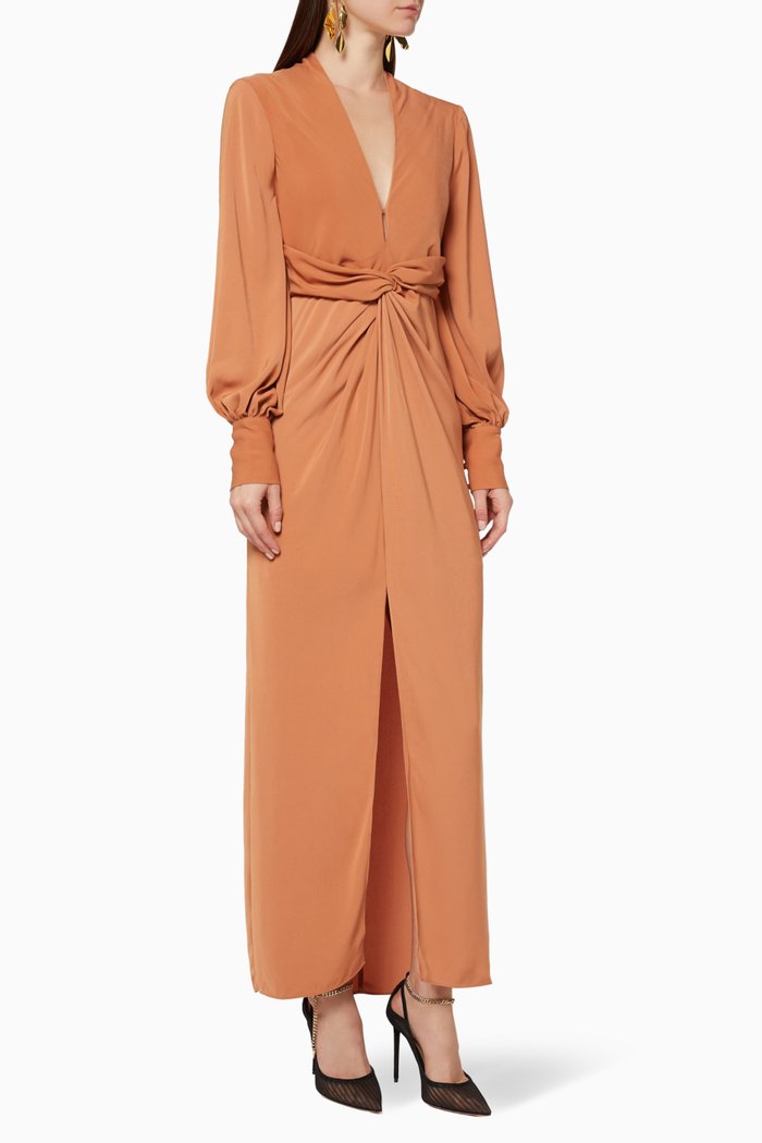 

Claribell Knot Dress, Orange