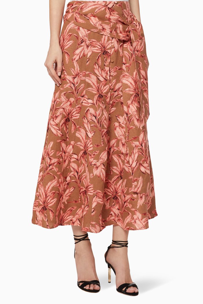 

Sienna Printed Skirt, Orange