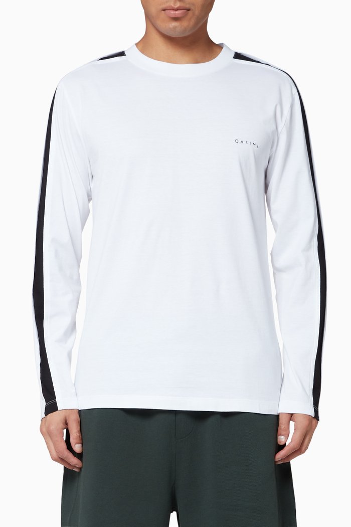 

Haila Snake Print Cotton T-Shirt, White