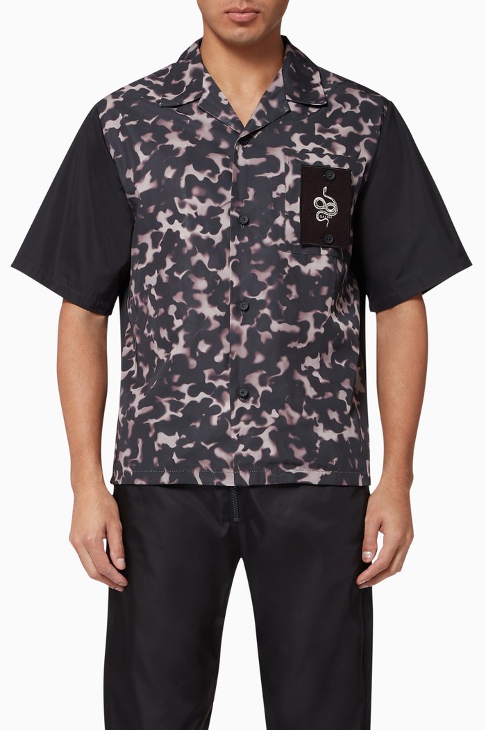 

Printed Resort Shirt, Grey