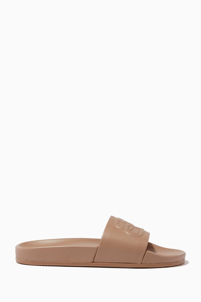 

BB Pool Slide Sandals in Rubber, Neutral