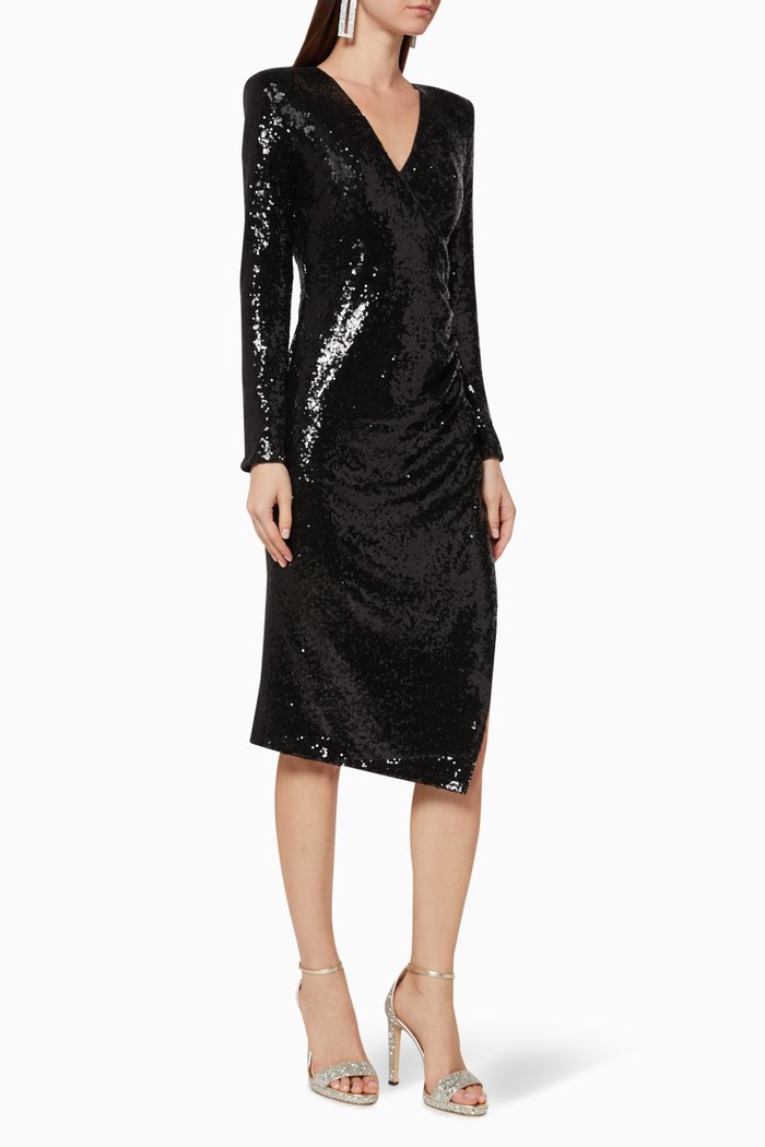 

Liana Sequin Dress, Black