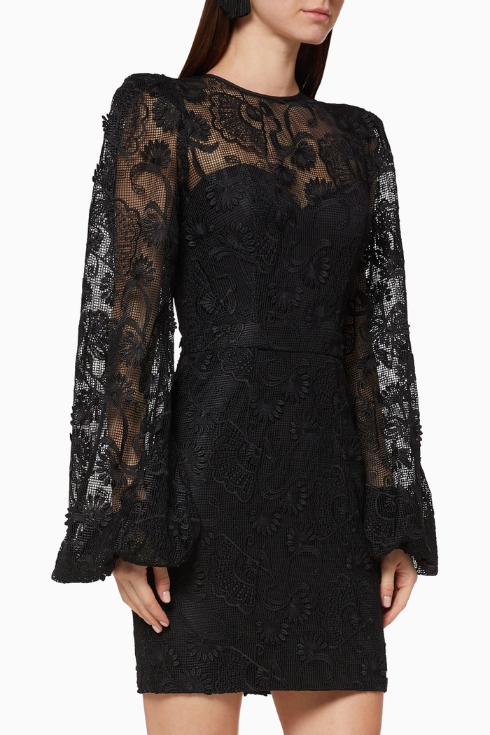 Maddison Lace Bodycon Dress, Black
