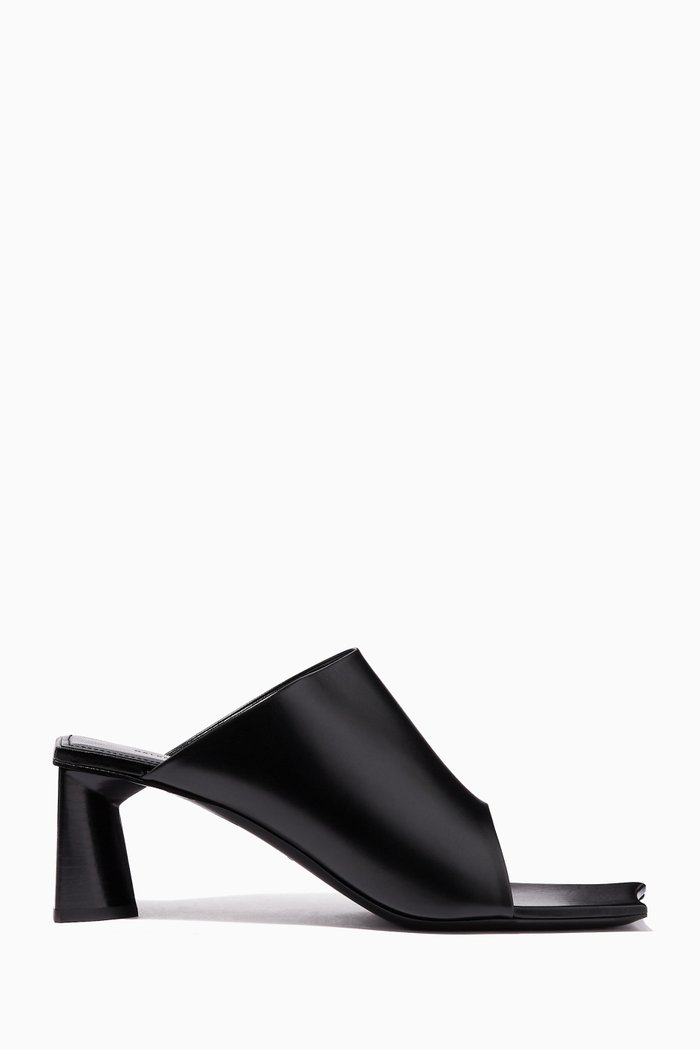 

Moon 60 Mule Sandals in Smooth Calfskin, Black