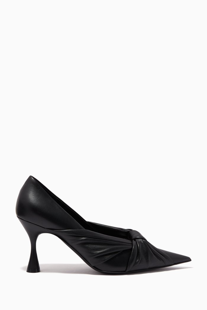 

Drapy 80 Pumps in Smooth Nappa Lambskin, Black