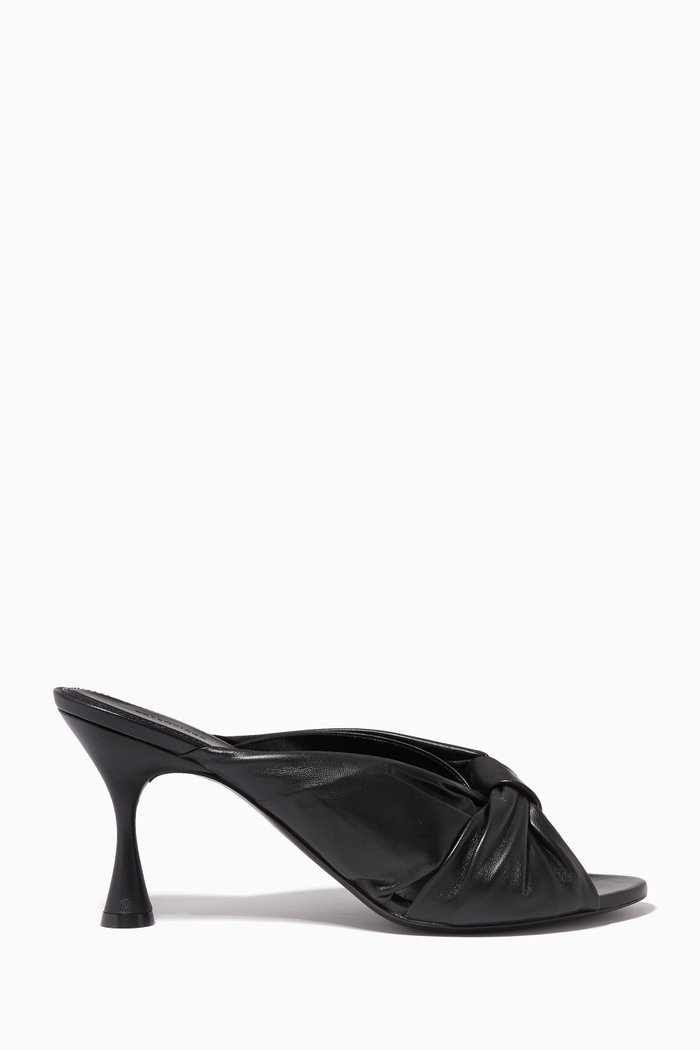 

Drapy 80 Mules in Smooth Nappa, Black