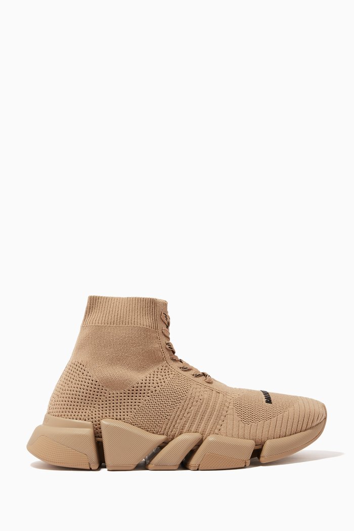 

Speed 2.0 Lace-Up Sneakers in Jacquard Knit, Neutral