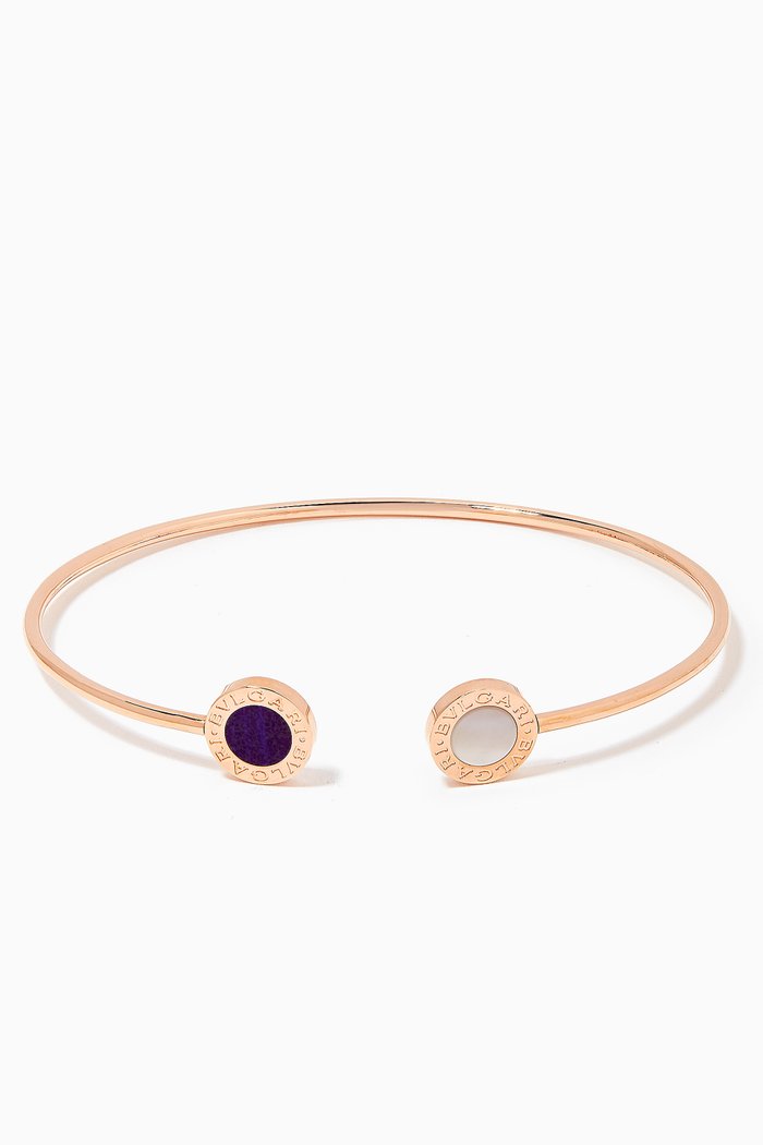 

BVLGARI BVLGARI Mother of Pearl & Sugillite Bracelet in 18kt Rose Gold