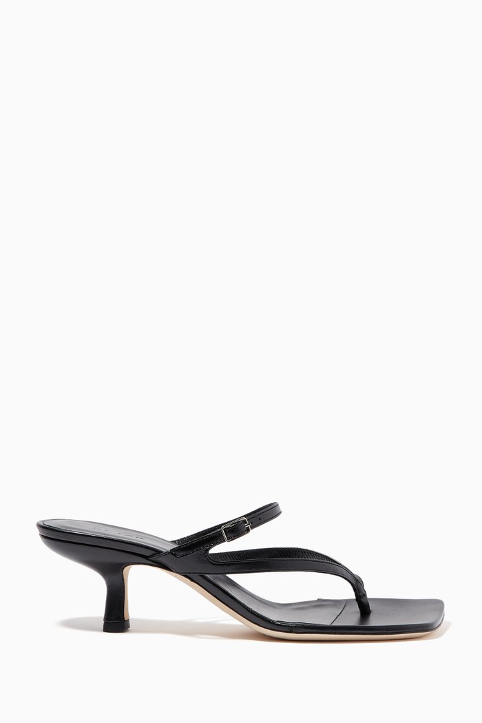 

Desiree 50 Mule Sandals in Nappa, Black