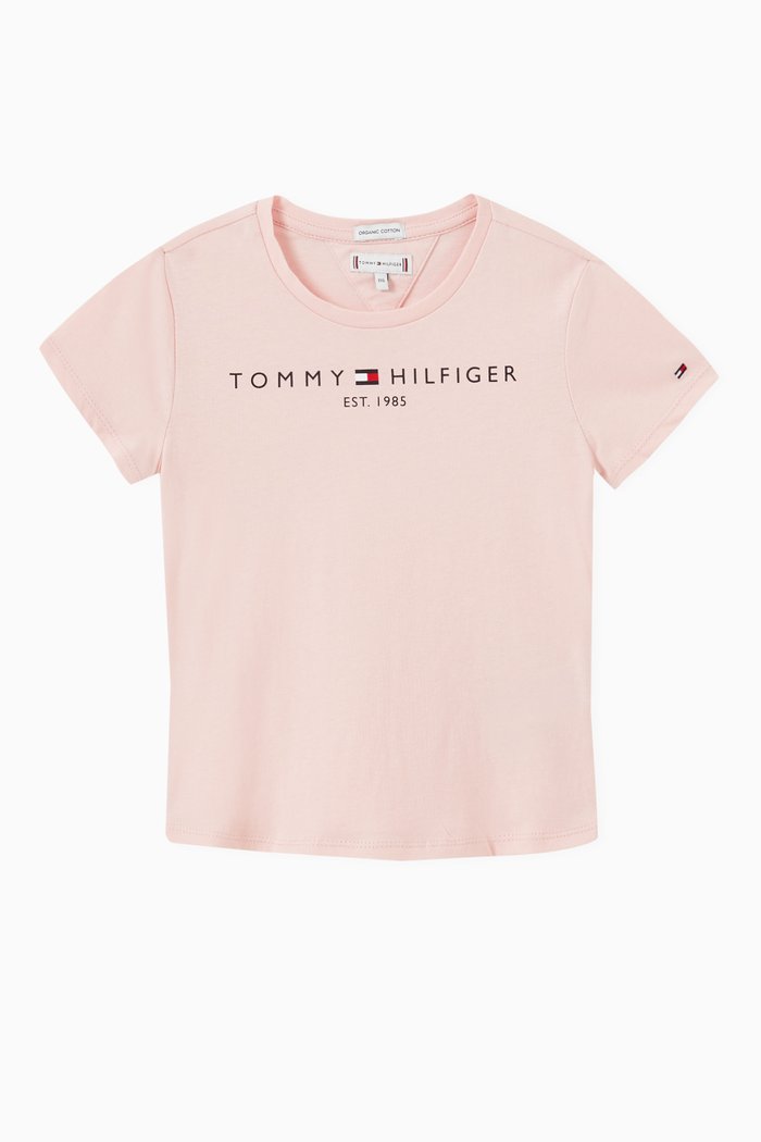 

Essentials Logo T-Shirt in Organic Cotton Jersey, Pink