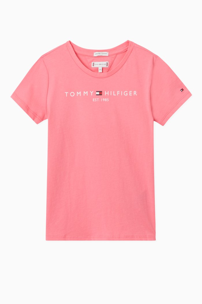 

Essentials Logo T-Shirt in Organic Cotton Jersey, Pink