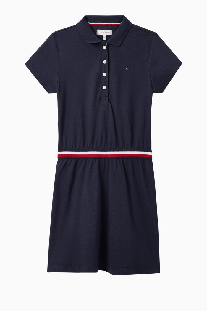 

Signature Polo Stripe Dress, Blue